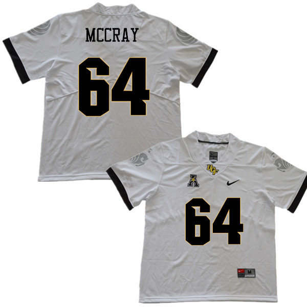 Men #64 Justin McCray UCF Knights College Football Jerseys Sale-White